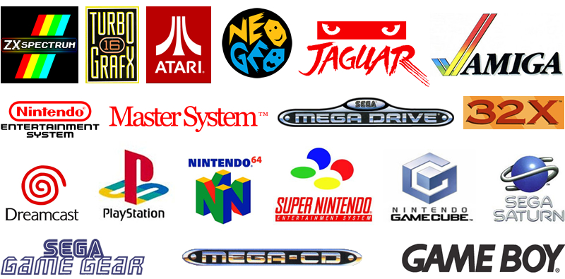retro gaming logos